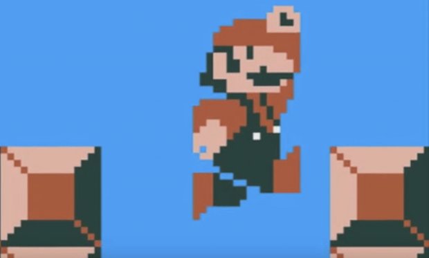 Um queda clássica. Mario: Nintendo.