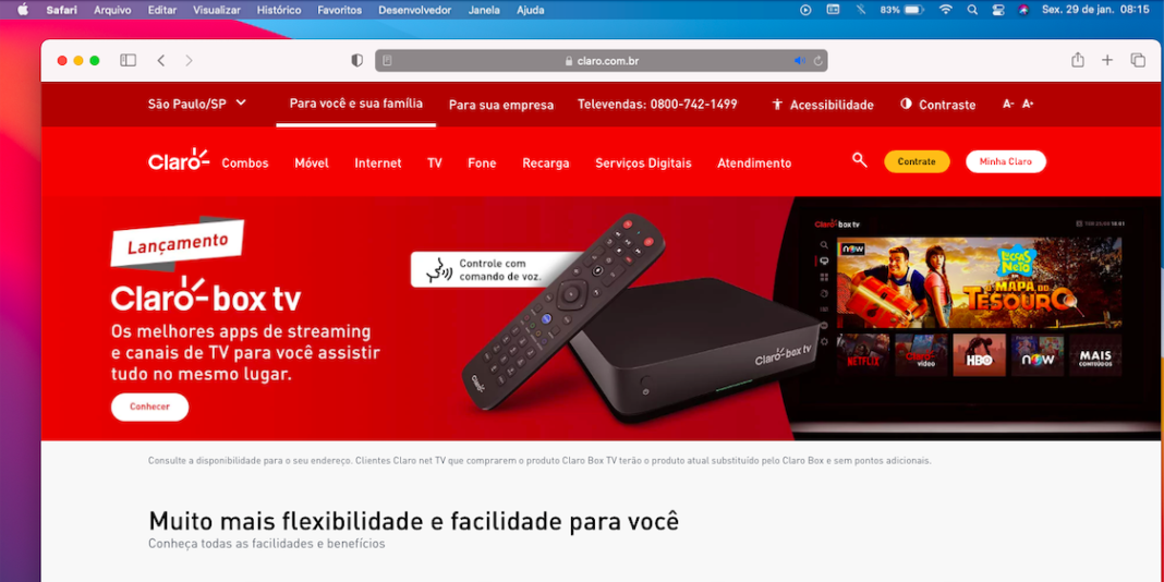 Claro Box Tv Lan Ado Com Mensalidades A Partir De R E Conte Dos