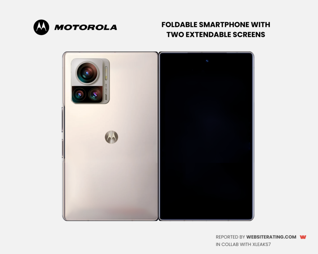 Imagem ilustra novo projeto da Motorola de fazer um celular que dobra e enrola