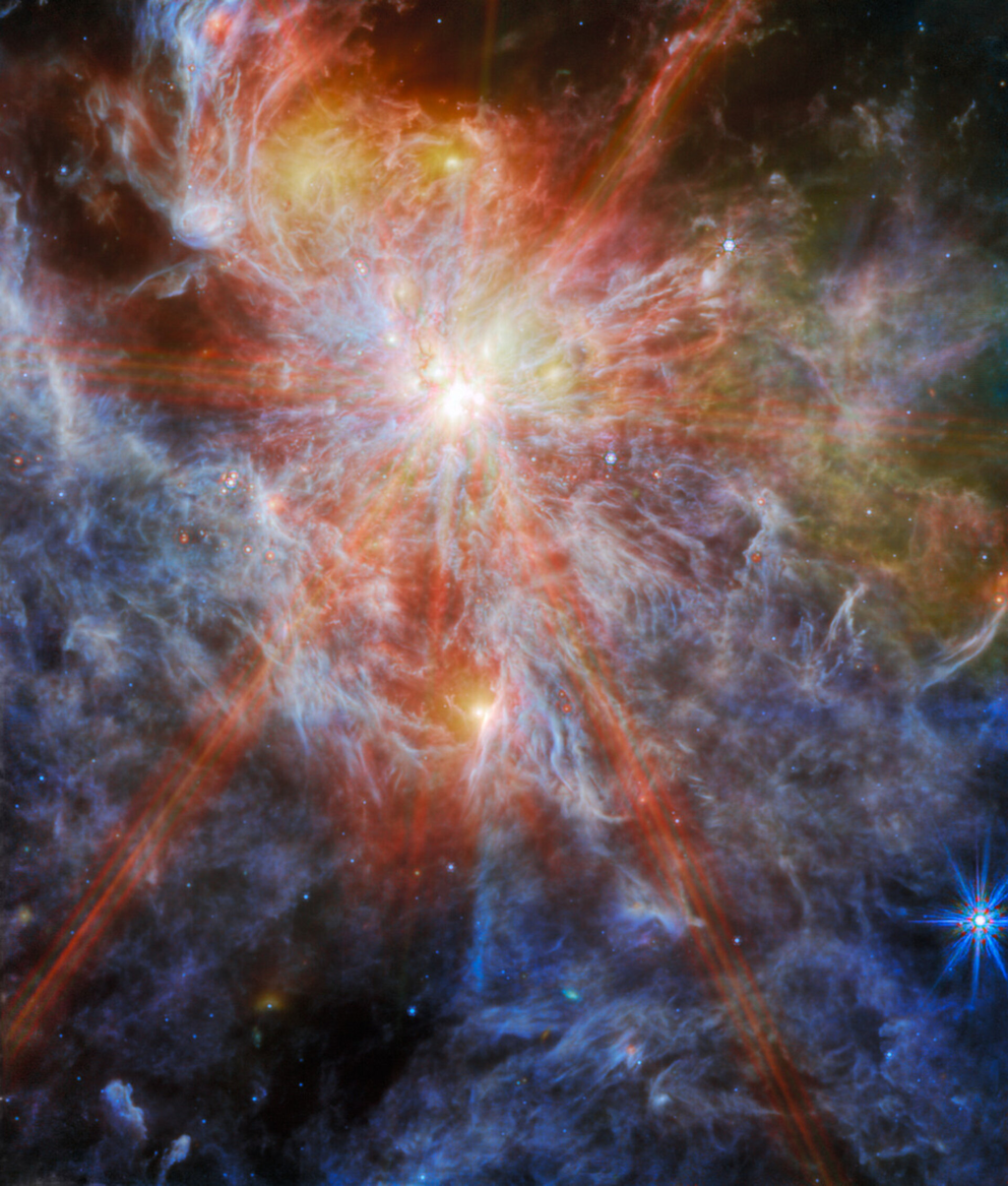 Imagem mostra berçário estelar fotografado pelo Telescópio James Webb