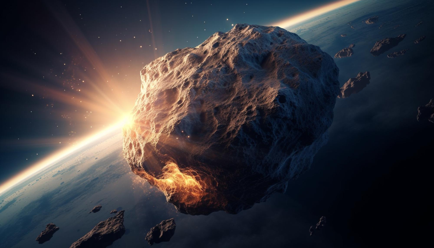 Imagem ilustra asteroide pra um artigo sobre a detecção antecipada de um asteroide, sendo a oitava desse tipo na história