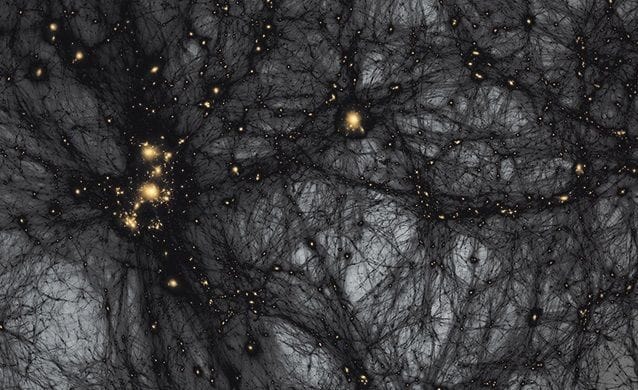 Imagem ilustra energia escura para um artigo sobre o mistério da energia escura