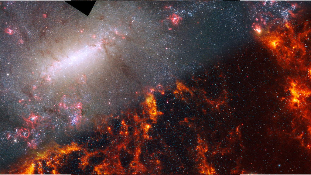 Imagem mostra uma das fotos tiradas pelo James Webb das galáxias espirais