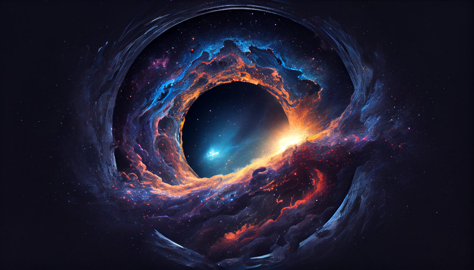 Imagem ilustra buraco negro sobre um artigo do buraco negro mais antigo descoberto