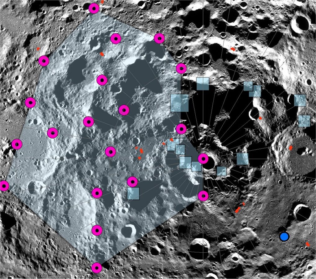 Imagem mostra uma nuvem de possíveis epicentros de um dos terremotos lunares mais intensos, detectados pelos sensores da missão Apollo