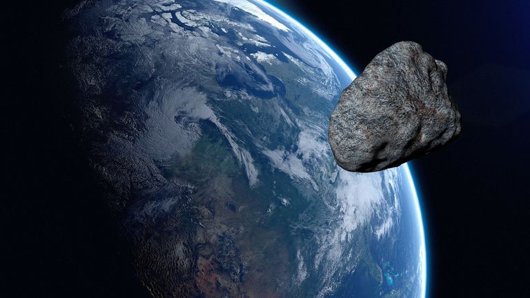 Imagem ilustra asteroide para um artigo sobre um asteroide que passou perto da Terra