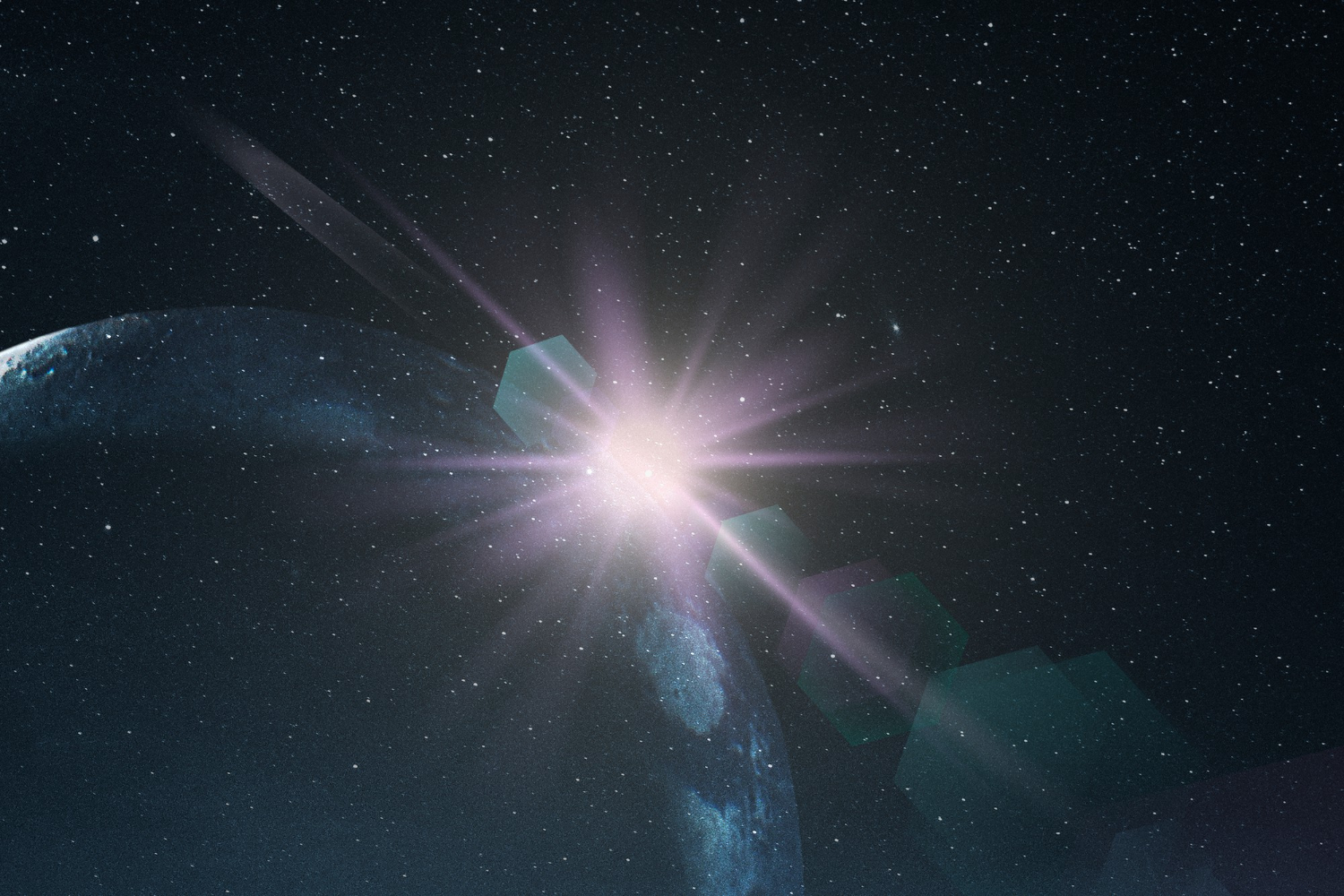 Imagem ilustra um estrela para um artigo sobre uma superterra em zona habitável