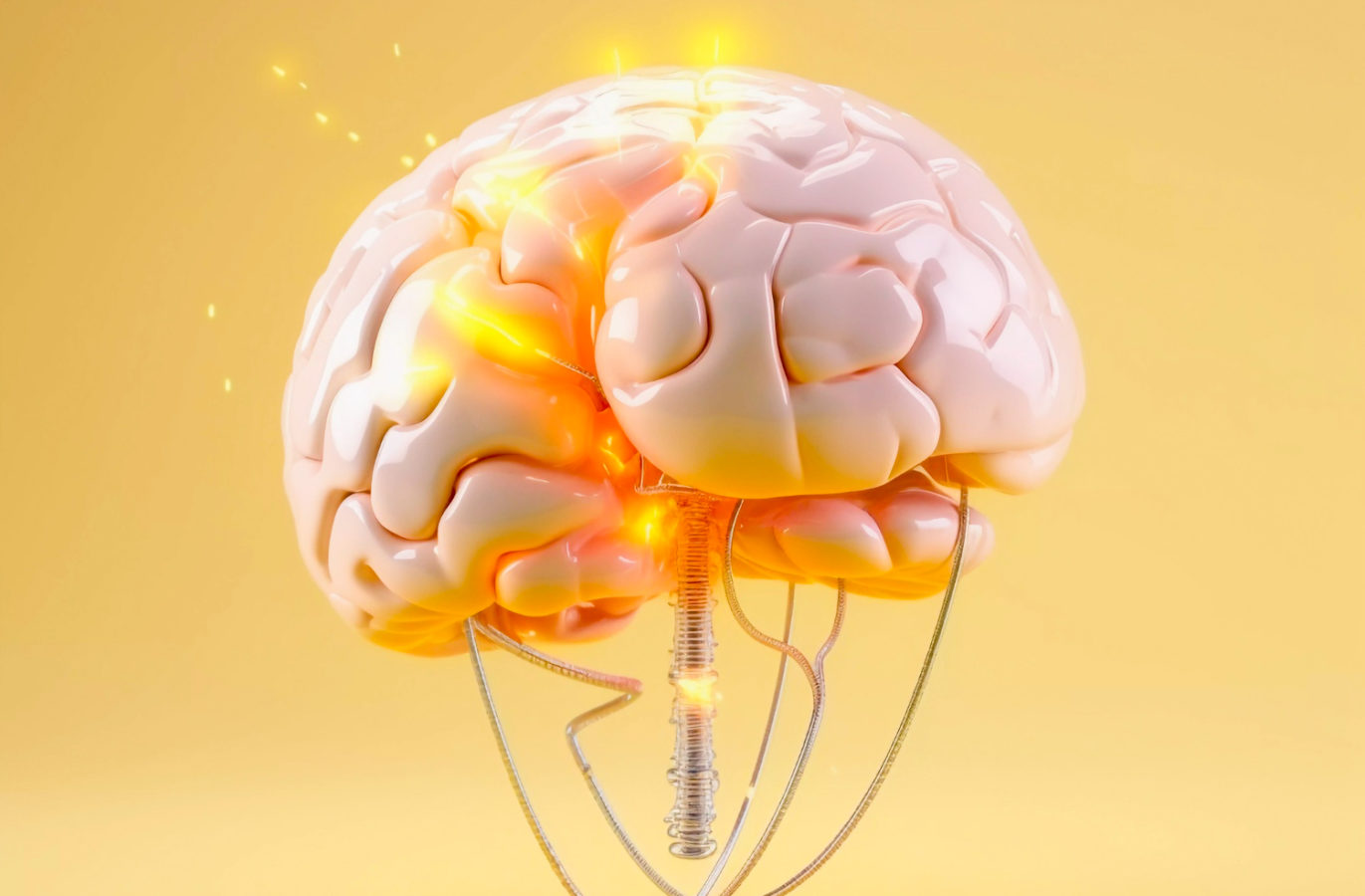 Imagem ilustra cérebro para um artigo sobre o crescimento de tecido cerebral feito em impressora 3D