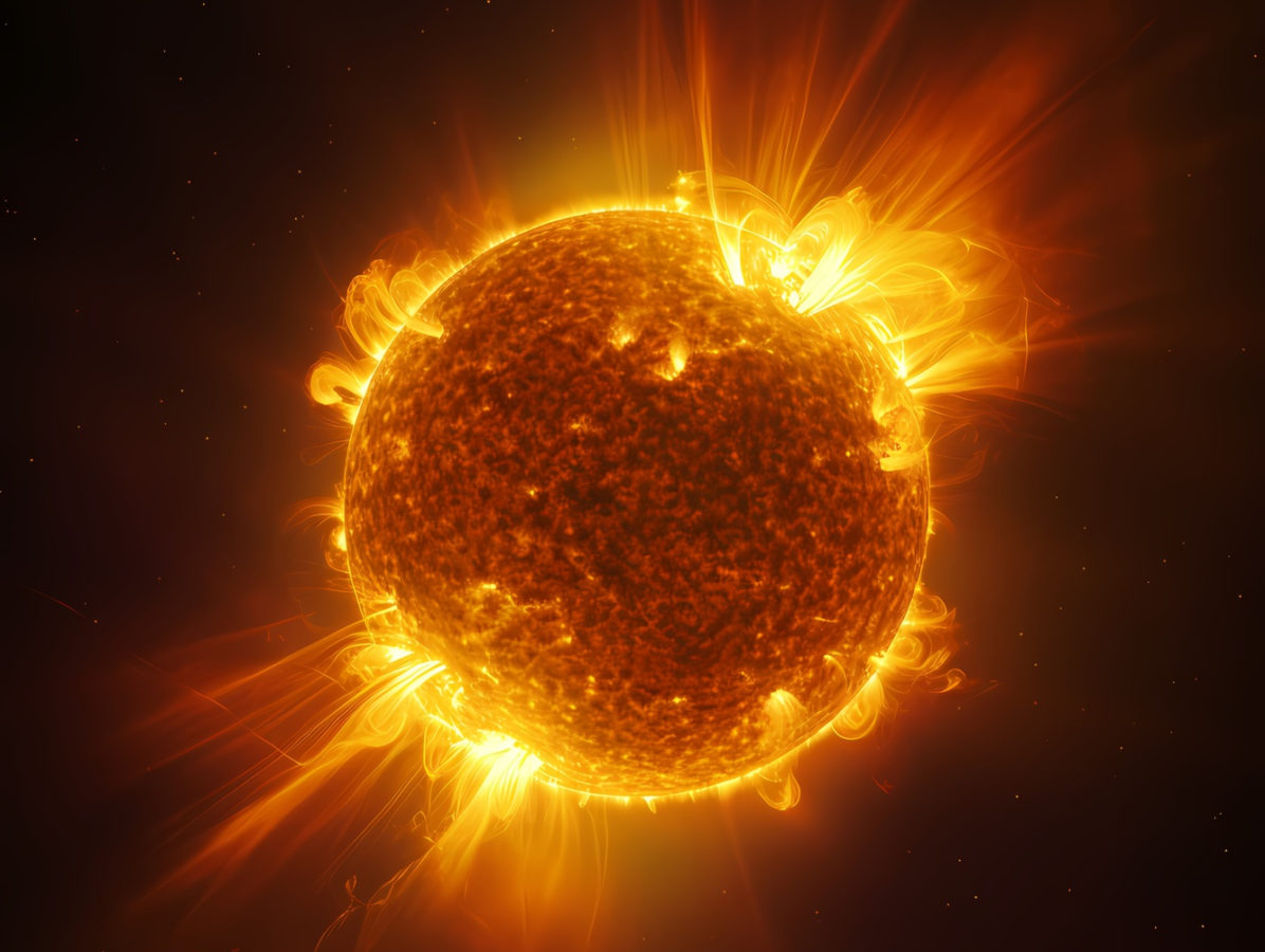 Imagem mostra explosão solar para um artigo sobre um explosão solar que ocorreu no dia 5