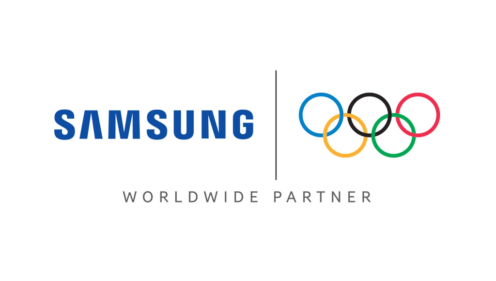 Imagem mostra cartaz de divulgação da Samsung para os jogos olímpicos de 2024