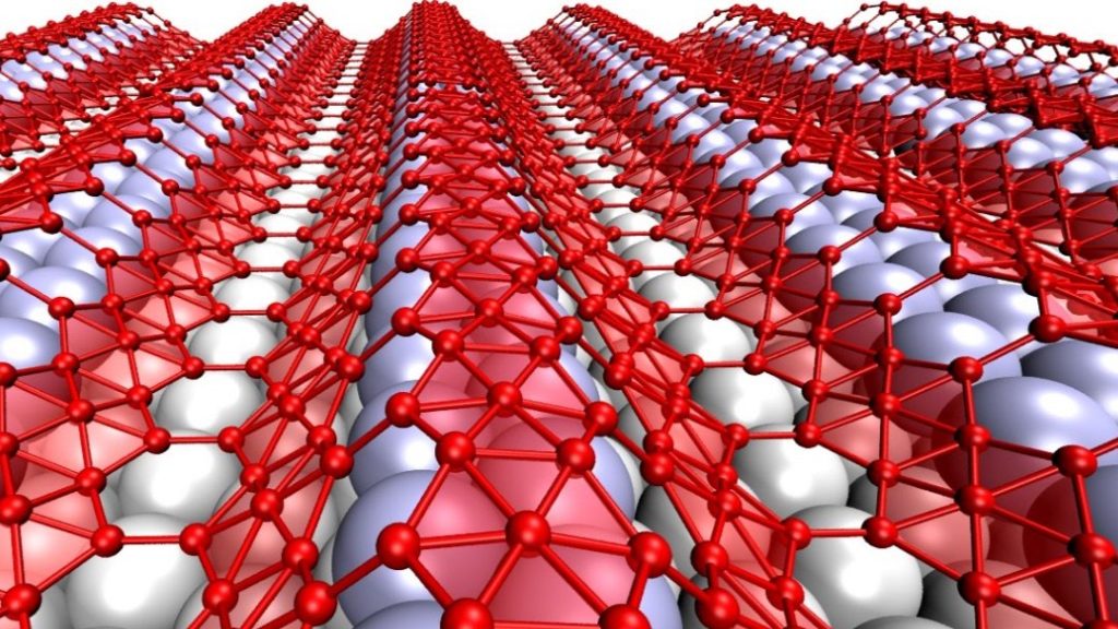 "Mesmo quando depositado sobre uma superfície elástica, o borofeno mantém sua resistência, extensibilidade e todas as suas propriedades eletrônicas." [Imagem: Zhuhua Zhang/Rice University]