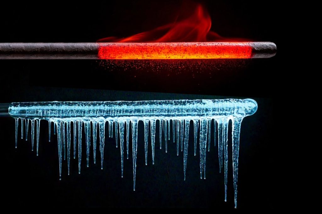 Normalmente, os metais se expandem com o aumento da temperatura. No entanto, agora podemos projetar materiais **invar**, cujas dimensões permanecem praticamente inalteradas mesmo sob variações térmicas. [Imagem: TU Wien]