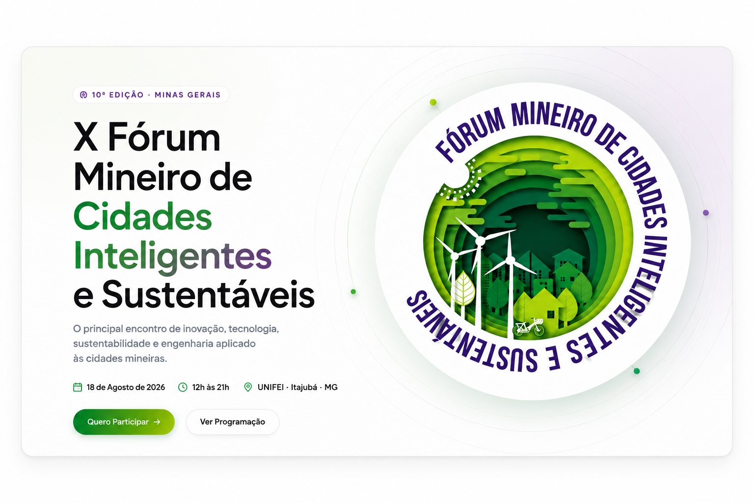 X Fórum Mineiro de Cidades Inteligentes e Sustentáveis coloca Itajubá no centro do debate sobre inovação, engenharia e gestão pública - QTU Questões do Universo